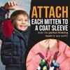 HOLD'EM Extra Sturdy Mitten Clips with Tight Grip - Kid Glove Clips with Snowman Design, Keeps Winter Accessories Accessible, Burgundy view 2
