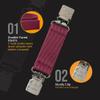 HOLD'EM Extra Sturdy Mitten Clips with Tight Grip - Kid Glove Clips with Snowman Design, Keeps Winter Accessories Accessible, Burgundy view 3