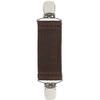 Elastic Scarf and Hat Clips Attacher with Extra Heavy Clips - Brown view 1