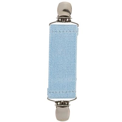 Elastic Scarf and Hat Clips Attacher with Extra Heavy Clips - Light Blue