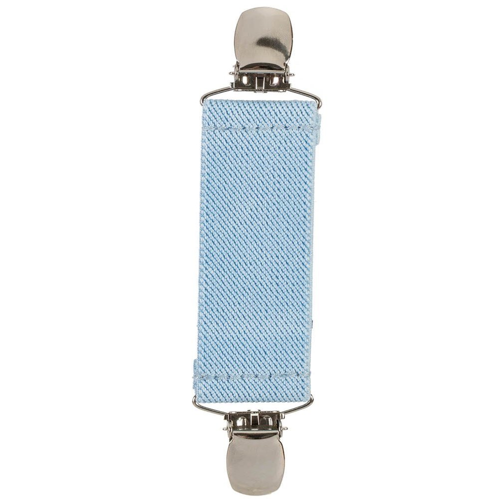 Elastic Scarf and Hat Clips Attacher with Extra Heavy Clips - Light Blue
