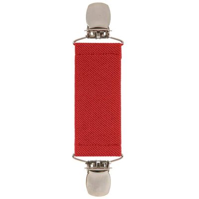 Elastic Scarf and Hat Clips Attacher with Extra Heavy Clips - Red