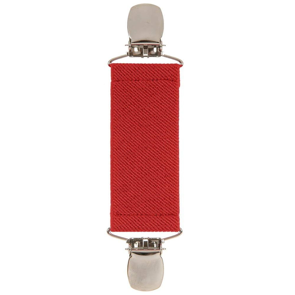 Elastic Scarf and Hat Clips Attacher with Extra Heavy Clips - Red