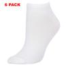 MaMia Women's 6 Pairs of Ankle Socks Low Cut Sport Peds-9-11 (fits shoes 5-10)-White view 2