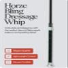 HORZE Lightweight Dressage Whip with Bling and Leather Grip Handle - Black - 47 in view 3
