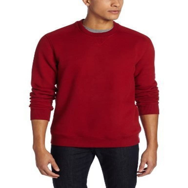 Arrow Men's Long-Sleeve Sueded Fleece Crew, Rio Red, Small