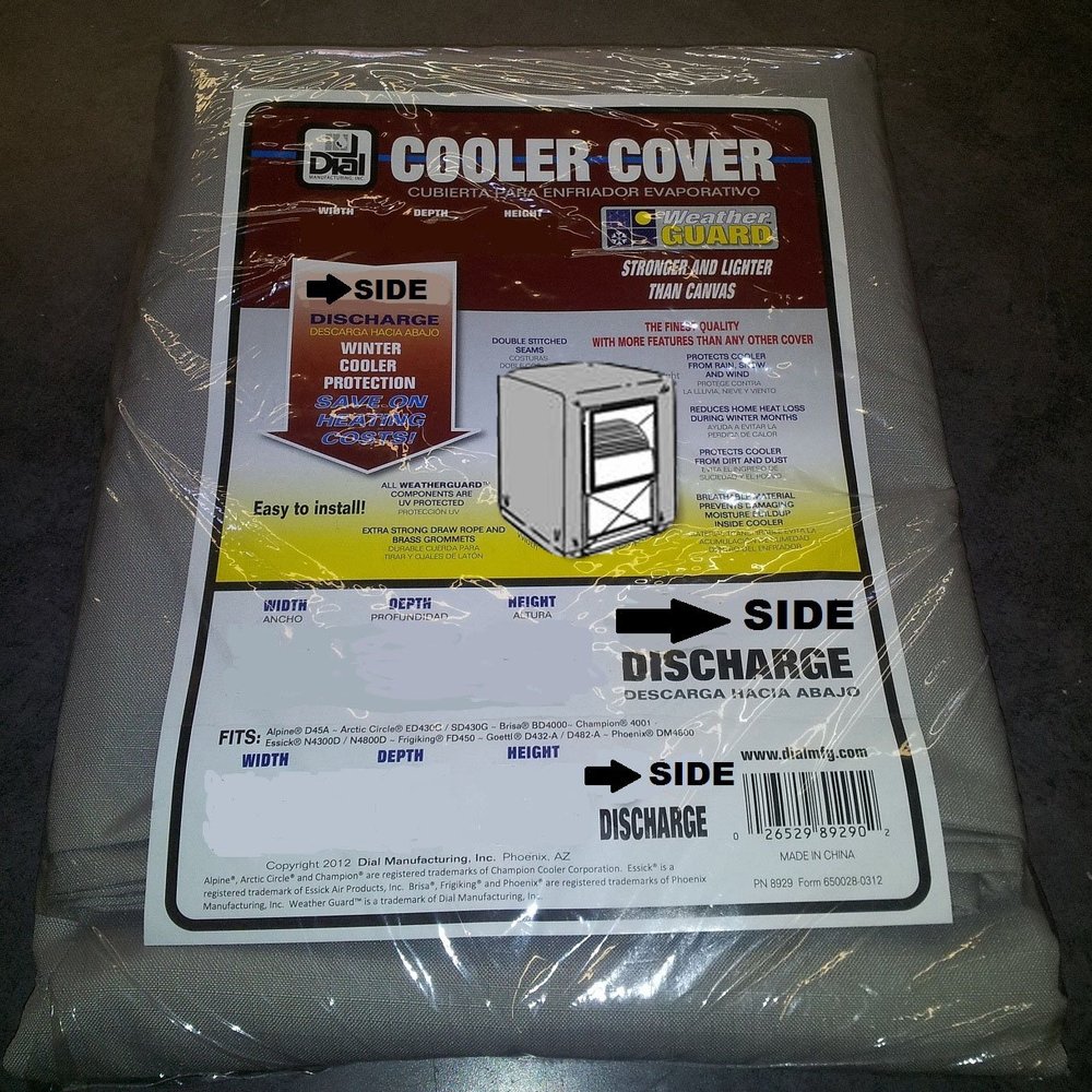 Dial Manufacturing Evaporative Cooler Cover - Side Draft - 37" w 37" d 45" h