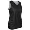 Champro Polyester Reversible Basketball Jersey, Women's Small, Black, White view 1
