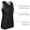 Champro Polyester Reversible Basketball Jersey, Women's Small, Black, White view 3