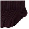 Jefferies Socks Girls 7-16 School Uniform Acrylic Cable Knee High 3 Pair Pack, Burgundy, Large view 3