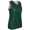 Champro Polyester Reversible Basketball Jersey, Women's Medium, Forest Green, White view 1