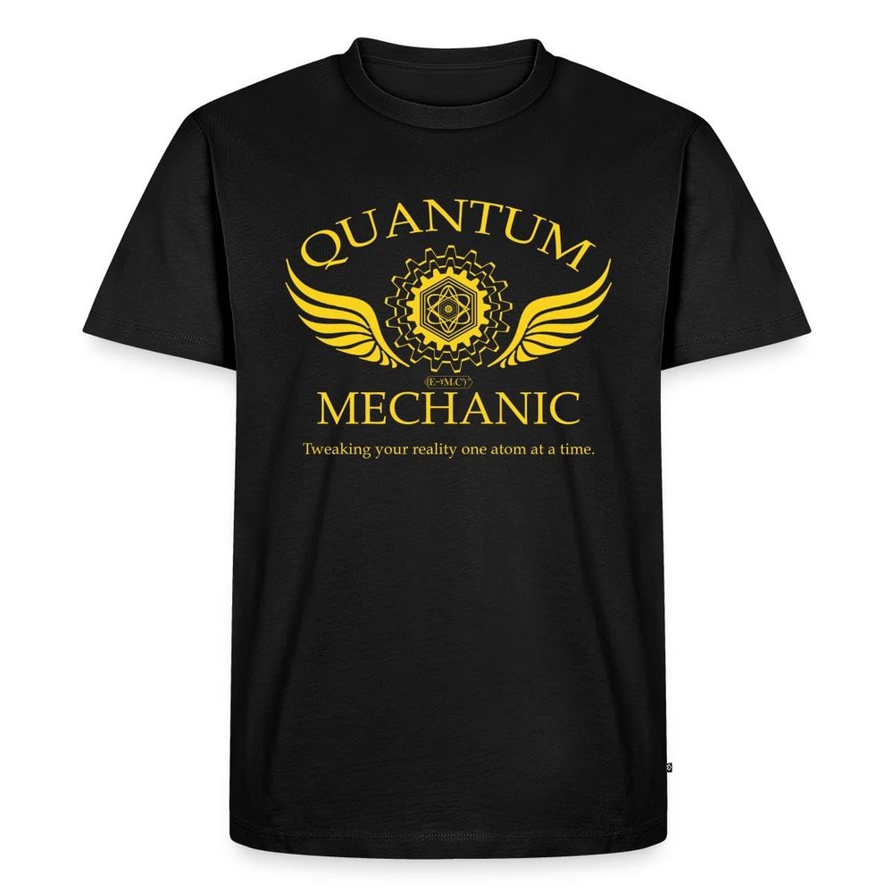 Quantum Mechanic Tweaking Reality Men's Premium T-Shirt Black