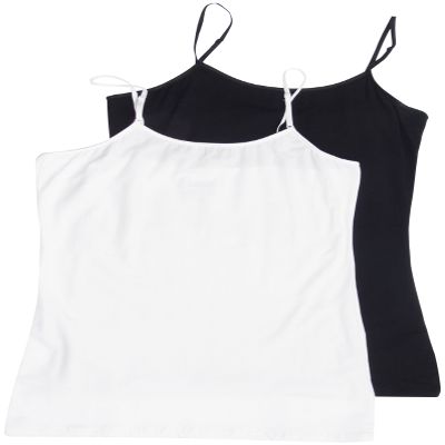 2 Pack Active Basic Women's Basic Tank Top Med Black, White