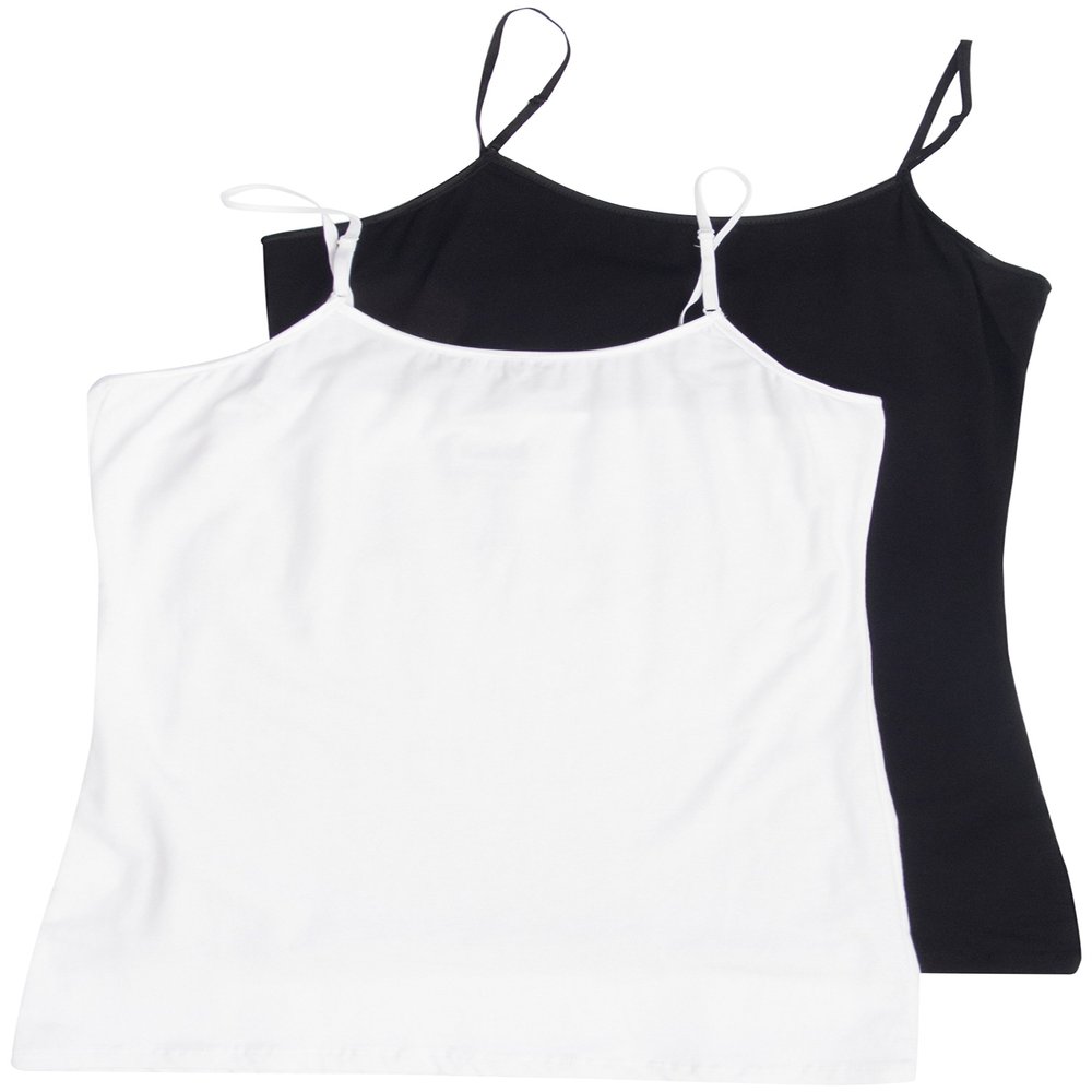 2 Pack Active Basic Women's Basic Tank Top Med Black, White