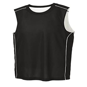SPORT-TEK Sanmar PosiCharge Mesh Reversible Sleeveless Tee (Youth Medium, Black)