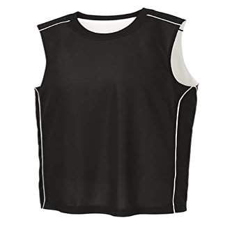 SPORT-TEK Sanmar PosiCharge Mesh Reversible Sleeveless Tee (Youth Medium, Black)