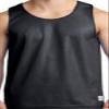 SPORT-TEK Sanmar PosiCharge Mesh Reversible Sleeveless Tee (Youth Medium, Black) view 2