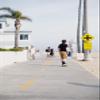 YOCAHER Professional Speed Drop Down Complete Longboard Skateboard (Sunset) view 2