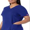 Dickies Women's Xtreme Stretch V-Neck Top, Galaxy Blue, XX-Small view 3
