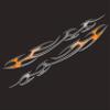 East Coast Vinyl Werkz - Tribal Flame Decals - 'Sunken Torched Steel' - 2 Piece Set view 3