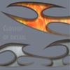 East Coast Vinyl Werkz - Tribal Flame Decals - 'Sunken Torched Steel' - 2 Piece Set view 4