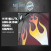 East Coast Vinyl Werkz 4x4 Bed Decals - 2 Piece Set - White Fire & Diamond Plate view 4