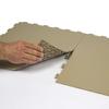 BlockTile Gym Flooring (Flexible PVC) Multi-purpose 18" X 18" X 1/4" - Flat w/Texture -16 PACK - 36 SQ FT (Beige) view 1