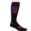 MOXY Socks Black with Pink Brass KNUX Deadlift Knee-High Socks  Compression Lifting Socks for Men & Women  Shin Protection, Locked-In Fit, and Durable Gym Performance view 1