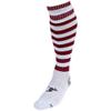 Precision Hooped Pro Football Socks Junior White/Maroon 43985 view 1
