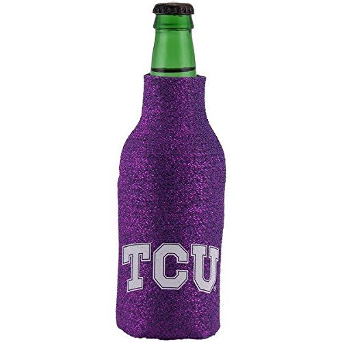 Kolder NCAA Texas Christian Glitter Bottle Coolie, One Size, Multicolor