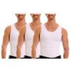 Insta Slim - Made in USA - 3 Pack - Compression Muscle Tank Top Body Shaper for Men. Tummy Control Slimming Shapewear Undershirt for Gynecomastia, Beer Belly & Back Support (White, 6X) view 1