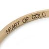 Avalaya Thin Magnolia Enamel 'Heart Of Gold' Slip-On Bangle Bracelet In Gold Plating - 18cm Length view 2