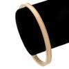 Avalaya Thin Magnolia Enamel 'Heart Of Gold' Slip-On Bangle Bracelet In Gold Plating - 18cm Length view 3