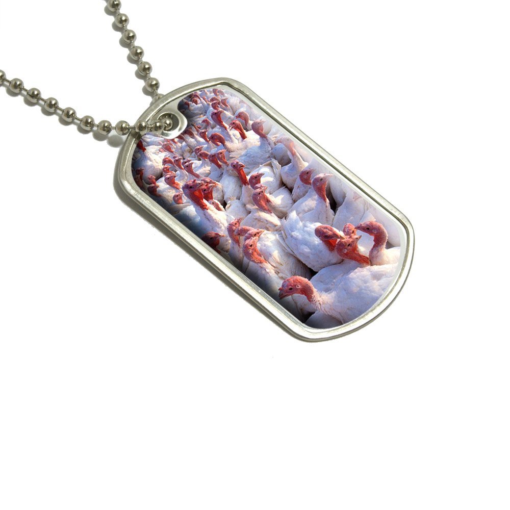 Graphics and More Turkeys Military Dog Tag Keychain (d2226)