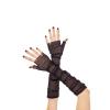 MUSIC LEGS Women's Soft Mesh Fingerless Gloves, Red, One Size view 1
