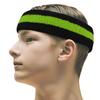 COUVER 2 Color Stripe Terry Sports Headband, 1 Piece, Bright Lime Green/Black view 1