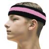 COUVER 2 Color Stripe Terry Sports Headband, 1 Piece, Light Pink/Black view 1