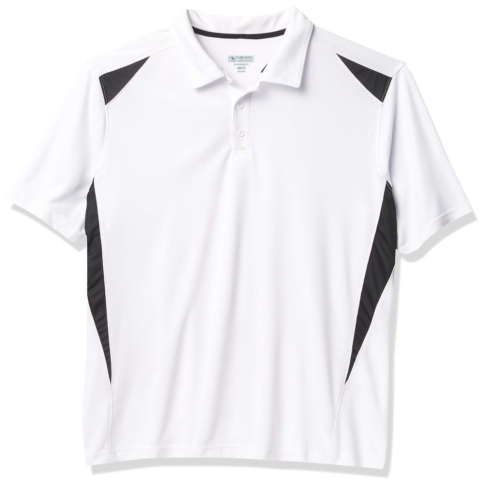 Augusta Sportswear Mens Augusta Premier Polo, White/Black, Small US