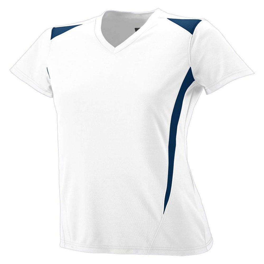 Augusta Girls' 1056, White | Navy, Medium