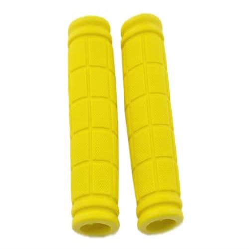 2 PCS Fluorescent Yellow Lock-on Bicycle Handlebar Grip Bar