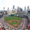 Artsy Canvas PNC Park and Pittsburgh Panorama 48" x 32" Fabric Wall Sticker view 1