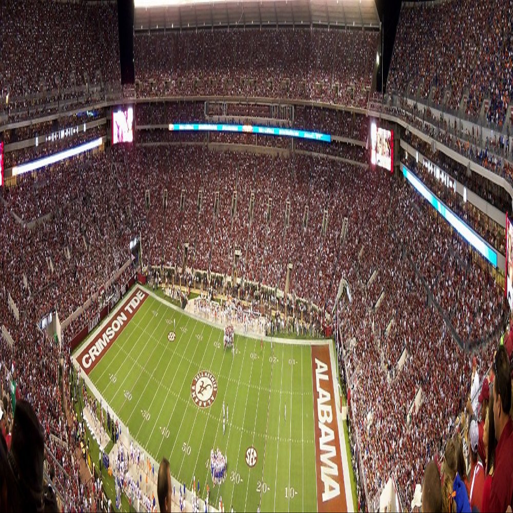 Artsy Canvas University of Alabama, Bryant-Denny Stadium Mural 36" x 9" Fabric Wall Sticker