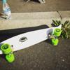 Ridge Skateboards 27 Inch Big Brother Retro Cruiser Skateboard - UK Manufactured, White-Green view 4