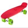 Ridge Skateboards Children Kids Big Brother Large Retro Cruiser-Red/Green Wheels, 27 Inch view 1