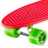 Ridge Skateboards Children Kids Big Brother Large Retro Cruiser-Red/Green Wheels, 27 Inch view 2