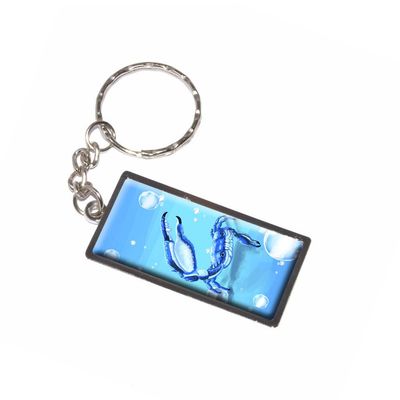 Graphics and More Crab Sea Creature Ocean Claw Blue Keychain Ring (K7119)