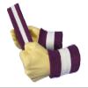 COUVER Sweatband Set Sports Headband Wristband Set Terry Cloth Moisture Wicking Sweat Absorbing Wrist Sweatbands Head Sweatband, White/Purple view 2