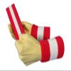 COUVER Sweatband Set Sports Headband Wristband Set Terry Cloth Moisture Wicking Sweat Absorbing Wrist Sweatbands Head Sweatband, White/Red view 2