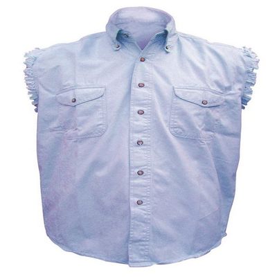 Allstate Leather Men's AL2904 Cotton/Twill Sleeveless shirt 3X-Large Light Blue