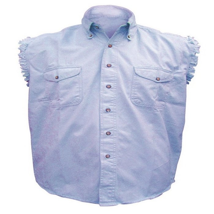 Allstate Leather Men's AL2904 Cotton/Twill Sleeveless shirt 3X-Large Light Blue